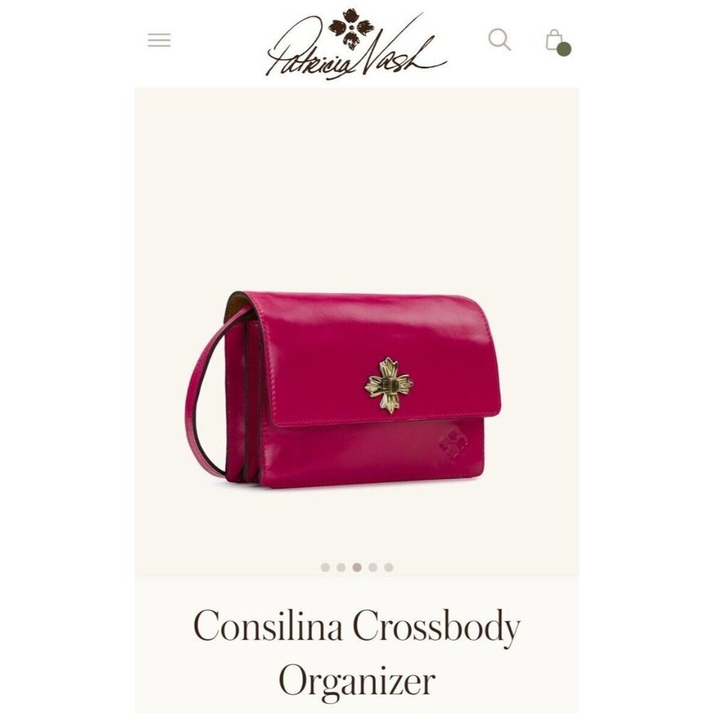 Patricia Nash Consilina  Vintage Distressed Crossbody Bag - Fuchsia